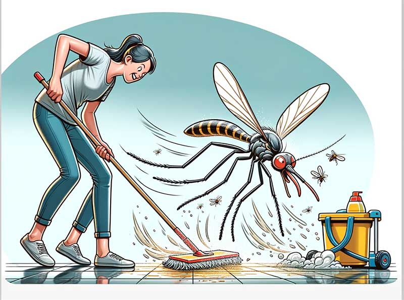 Sử dụng nước lau sàn chống muỗi