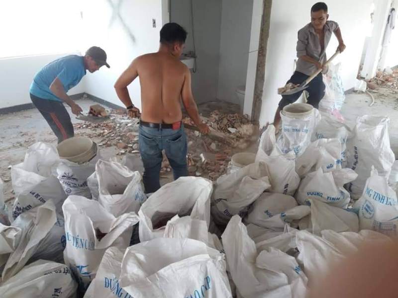 Miễn phí nhân công thu gom xà bần, trọn gói công tác thu gom xà bần trong công trình xây dựng
