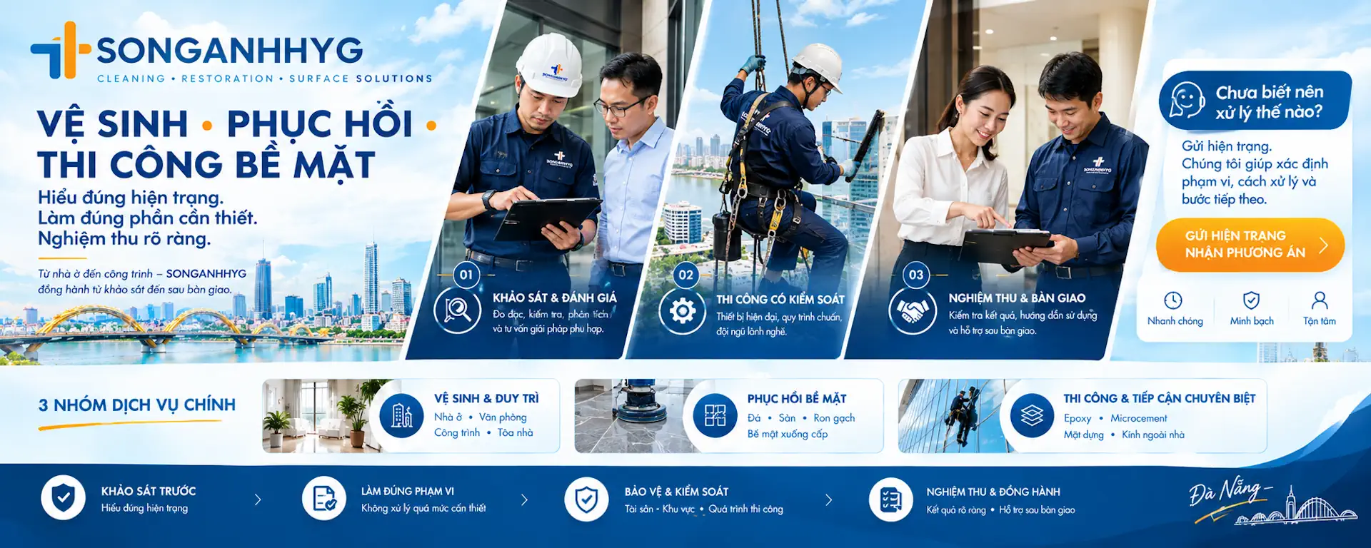 SONGANHHYG - Công ty dịch vụ vệ sinh công nghiệp tại Đà Nẵng